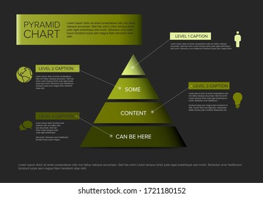 Vector Infographic Pyramid chart diagram template