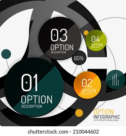Vector Infographic Report Template Cut Embossed Stock Vector (Royalty ...