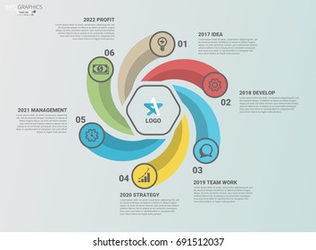 Vector Infographic report template made from lines and icons. Can be used for workflow layout, diagram, business step options, banner, web design.