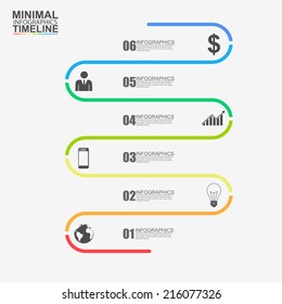 Vector Infographic Report Timeline