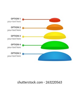 Vector Infographic of Sales or Marketing Pyramid, isolated on white