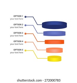 Vector Infographic of Sales/Marketing Conversion Funnel, isolated on white