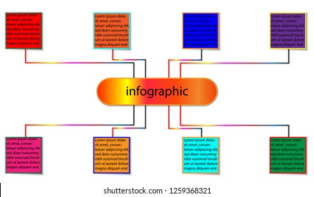 Vector infographic several colors space for content, business, infographic, diagram, flowchart, diagram, or time line