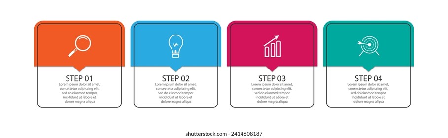 Vector Infographic simple design with 3 options or steps. color full, Can be used for presentation banners, workflow layouts, flow charts, infographics, your business presentations