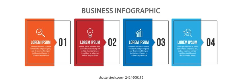 Vector Infografía de diseño simple con 3 opciones o pasos. color completo, se puede utilizar para banners de presentación, diseños de flujo de trabajo, gráficos de flujo de trabajo, infografías, presentaciones empresariales