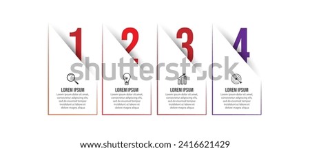 Vector Infographic simple design with 4 options or steps. Can be used for presentation banners, workflow layouts, flow charts, infographics, your business presentations
