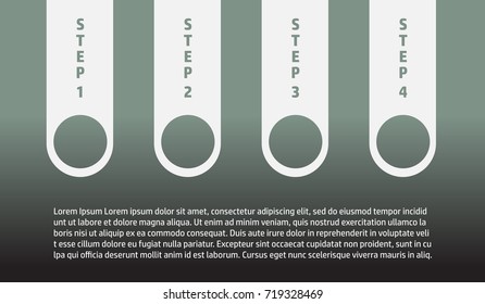 Vector infographic with simple design. Useful for business presentation and web information banner. 