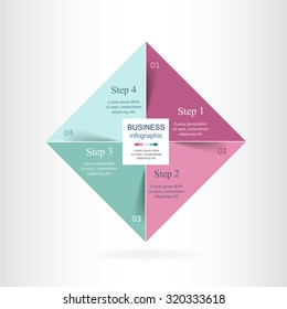 Vector infographic. Square template for diagram, graph, presentation and chart. Business concept with 4 options, parts, steps or processes. 