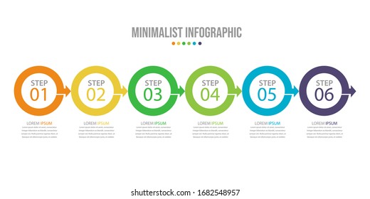 Vector Infographic stack chart design with icons and 6 options or steps. Infographics for business concept. Can be used for presentations banner, workflow layout, process diagram, flow chart,
