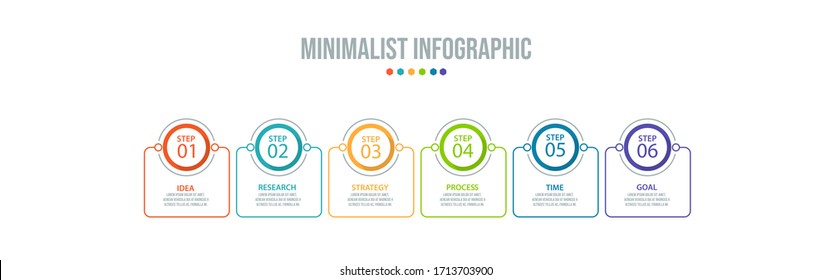 Vector Infographic stack chart design with icons and 6 options or steps. Infographics for business concept. Can be used for presentations banner, workflow layout, process diagram, flow chart,