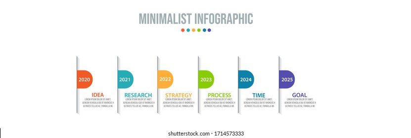 Vector Infographic stack chart design with icons and 6 options or steps. Infographics for business concept. Can be used for presentations banner, workflow layout, process diagram, flow chart,