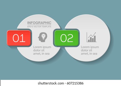 Vector infographic template, 2 options.