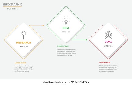 Vector infographic template with 3 options or steps