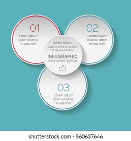 Vector infographic template, 3 options.