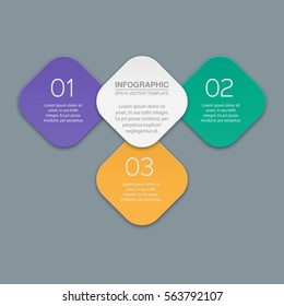 Vector infographic template, 3 options.