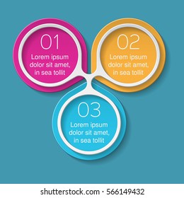 Vector infographic template, 3 options.