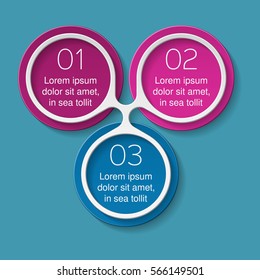 Vector infographic template, 3 options.