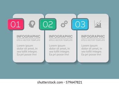 Vector infographic template, 3 options.