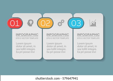Vector infographic template, 3 options.