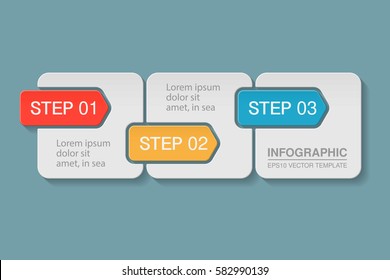 Vector infographic template, 3 options.