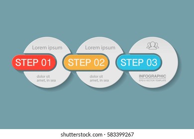 Vector infographic template, 3 options.