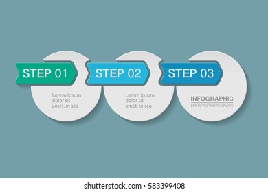 Vector infographic template, 3 options.