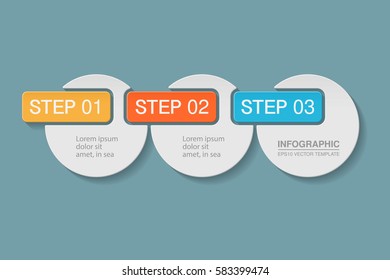 Vector infographic template, 3 options.