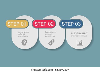 Vector infographic template, 3 options.