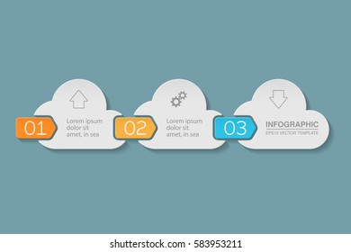 Vector infographic template, 3 options.