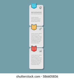 Vector infographic template, 3 options.