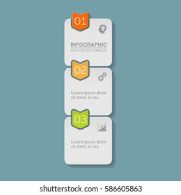 Vector infographic template, 3 options.