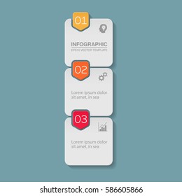 Vector infographic template, 3 options.