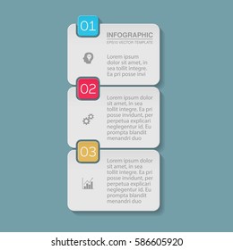 Vector infographic template, 3 options.