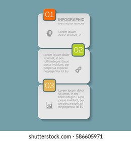 Vector infographic template, 3 options.