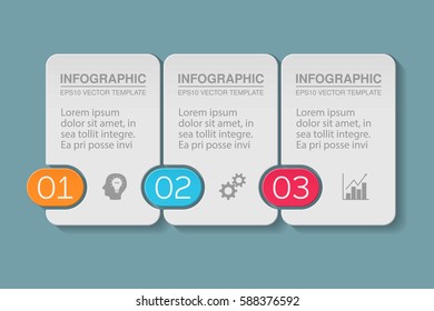 Vector infographic template, 3 options.