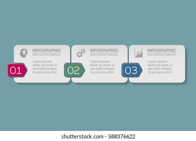 Vector infographic template, 3 options.