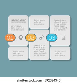 Vector infographic template, 3 options.