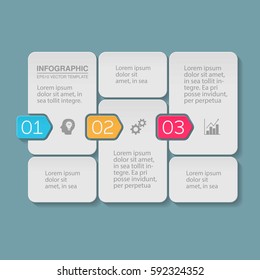 Vector infographic template, 3 options.
