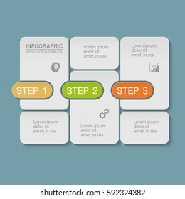Vector infographic template, 3 options.