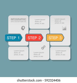 Vector infographic template, 3 options.
