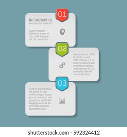 Vector infographic template, 3 options.