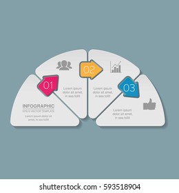 Vector infographic template, 3 options.