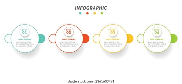 Vector infographic template with 3D paper label, integrated circles. Business concept with 3 options. For content, diagram, flowchart, steps, parts