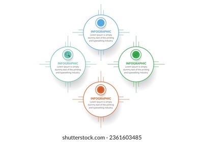 Vector infographic template with 3D paper label, integrated circles. Business concept with 3 options. For content, diagram, flowchart, steps, parts