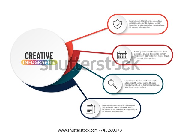 Vector Infographic Template 3d Paper Label Stock Vector Royalty Free 745260073 