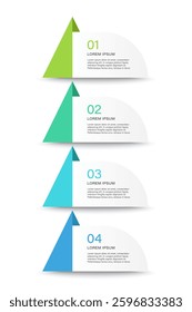 Vector infographic template with 4 option. Vertical infographics.