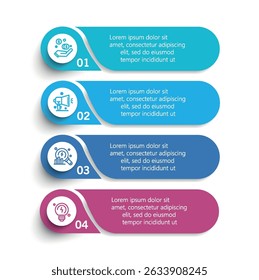 Vector infographic template with 4 options or steps