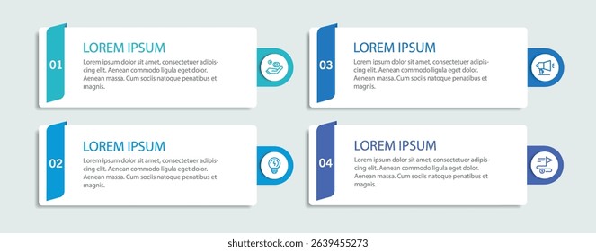 Vector infographic template with 4 options or steps