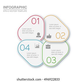 Vector infographic template, 4 options.