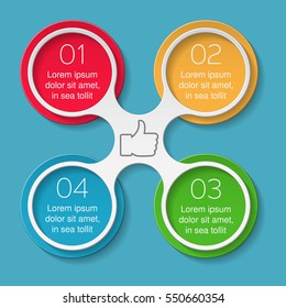 Vector infographic template, 4 options.
